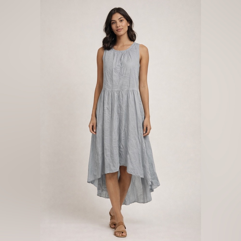 David Meister Womens Sleveless Dress Gray Medium Tall